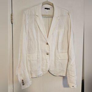 Tommy Hilfiger Linen Blend Cream Blazer